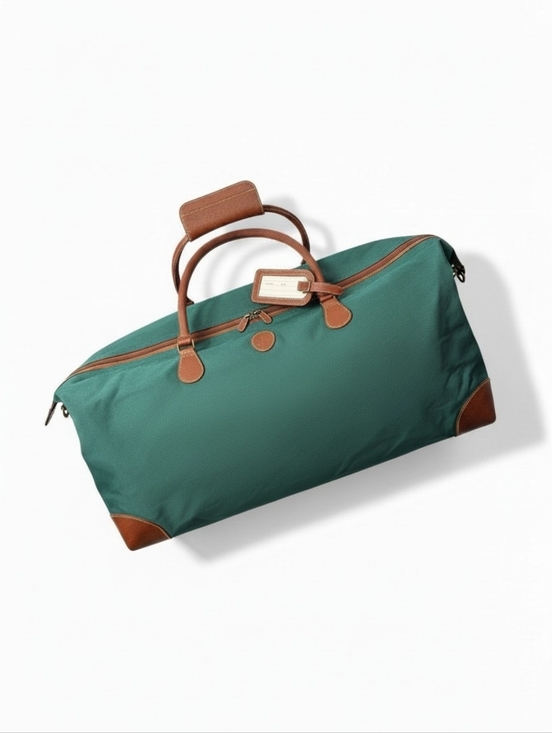 Polo Ralph Lauren Other - Vintage Polo Ralph Lauren Green Duffle Bag Leather Trim Travel Gym Bag